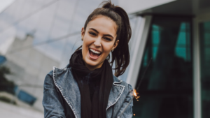 Young woman laughing